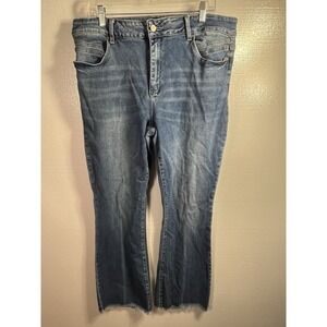 Kancan Jeans Juniors Size 20 Medium Wash Raw Hem See Photos
